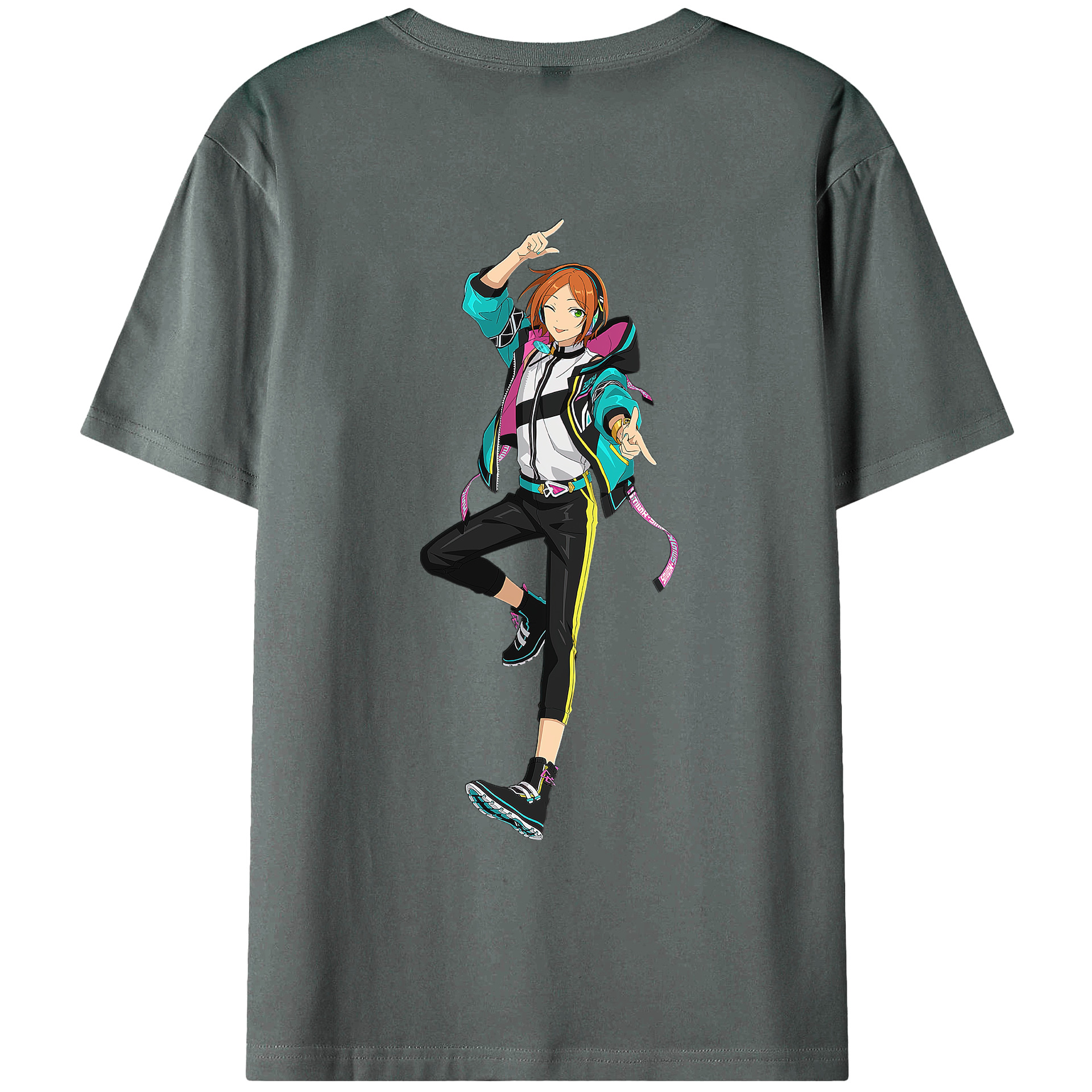 （画像用） あんさんぶるスターズ! Ensemble Stars 綿100％ メンズ半袖Tシャツ（バックプリント） 通気性